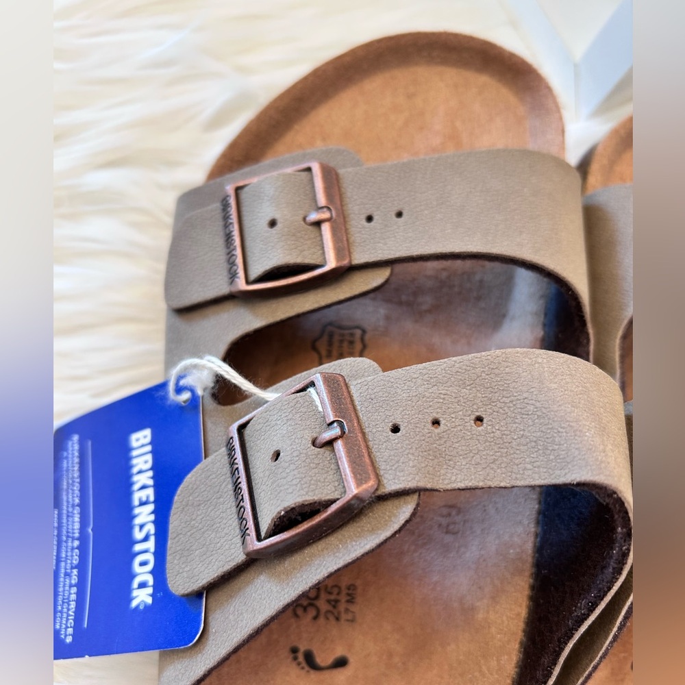 Birkenstock Brown Double Strap Sandals. NWT - Picture 7 of 13